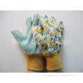 Flower Gardening Glove, PVC Dotted on Palm (DGB203)